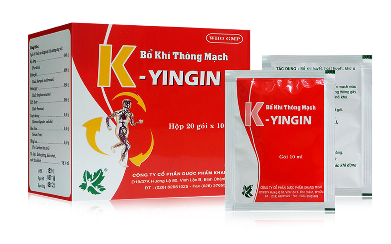 Bổ khí thông mạch K-YINGIN Bổ khí, hoạt huyết, khứ ứ, thông lạc 